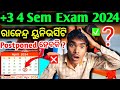 3 4 sem exam 2024 rajendra university postponedextended   yes no rk kid official