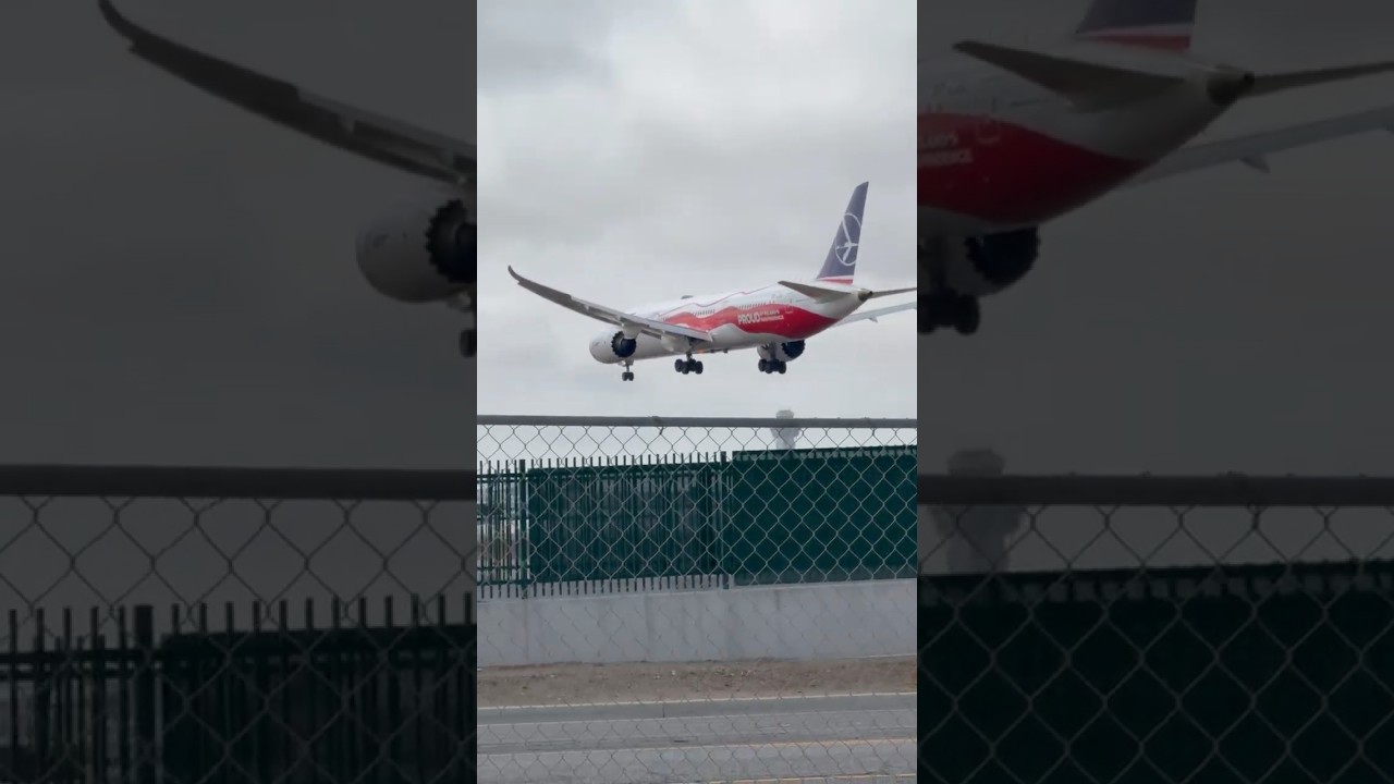 LOT Airlines Boeing 787-9 Dreamliner Independence Livery Arriving at LAX from Warsaw, Poland! 