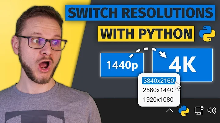 Change your Display Resolution with Python from your Task Bar | pywin32 & pystray
