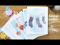 how to recycle watercolor paintings: quick & easy holiday greeting cards