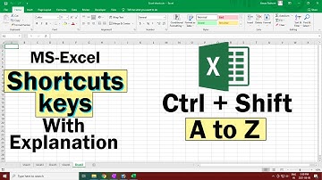 Ctrl + Shift + A to Z Shortcut Keys - MS Excel | Shortcut Keys