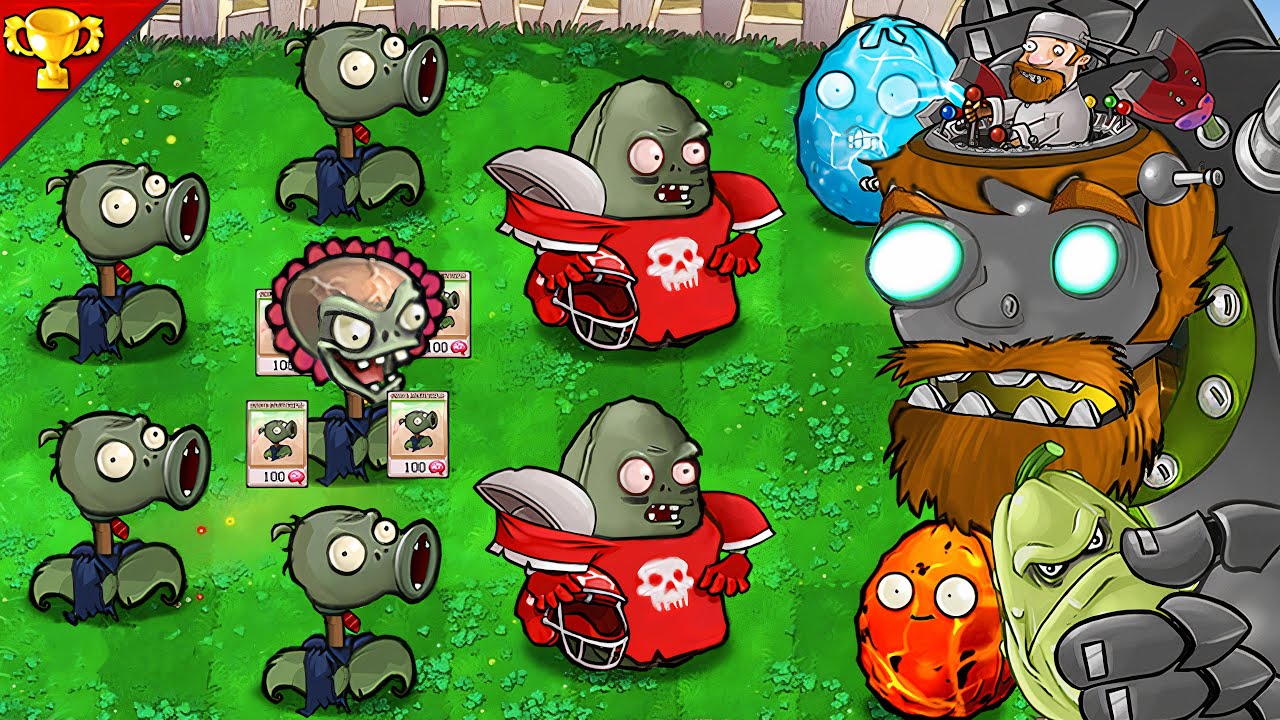 Plants vs Zombies Crazy Dave Zomboss vs Zombie Plant ( Zompea