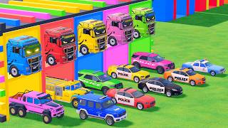 TRANSPORTING ALL POLICE CARS & EMERGENCY AMBULANCE VEHICLES WITH MERCEDES-BENZ TRUCKS | FS22 #313 screenshot 2