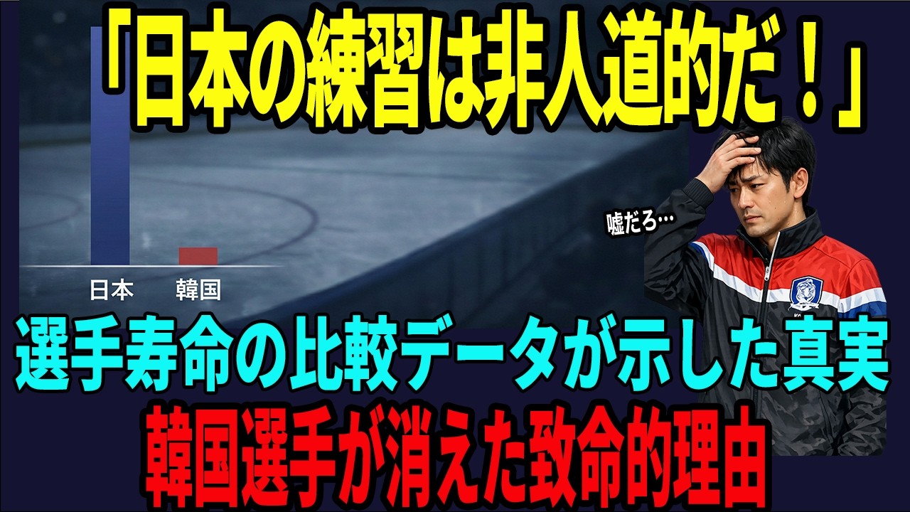 「日本の練習は非人道的だ」韓国が世界に訴えた直後→選手寿命データで致命的な差が露呈