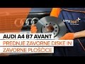 Kako zamenjati prednje zavorne diske in prednje zavorne ploščice na AUDI A4 B7 AVANT [VODIČ]