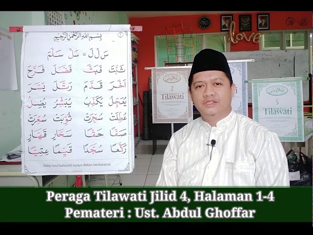 Cara membaca peraga Tilawati jilid 4, halaman 1-4. Oleh Ust. Abdul Ghoffar class=