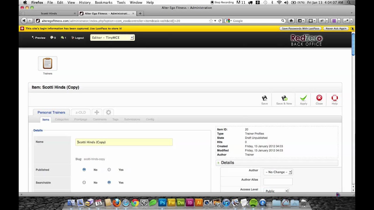 Alter Ego Fitness Trainer Bio Tutorial YouTube