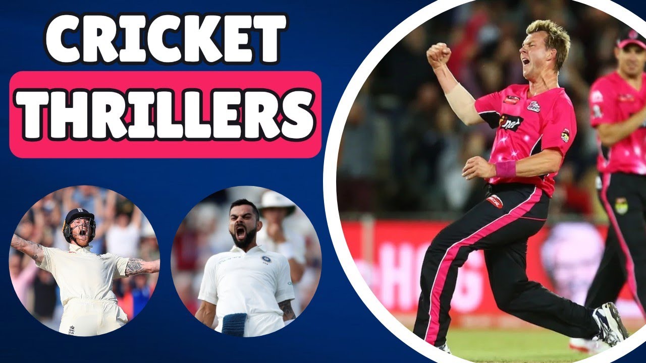 Top 10 Thrilling Finishes In Cricket History! - YouTube
