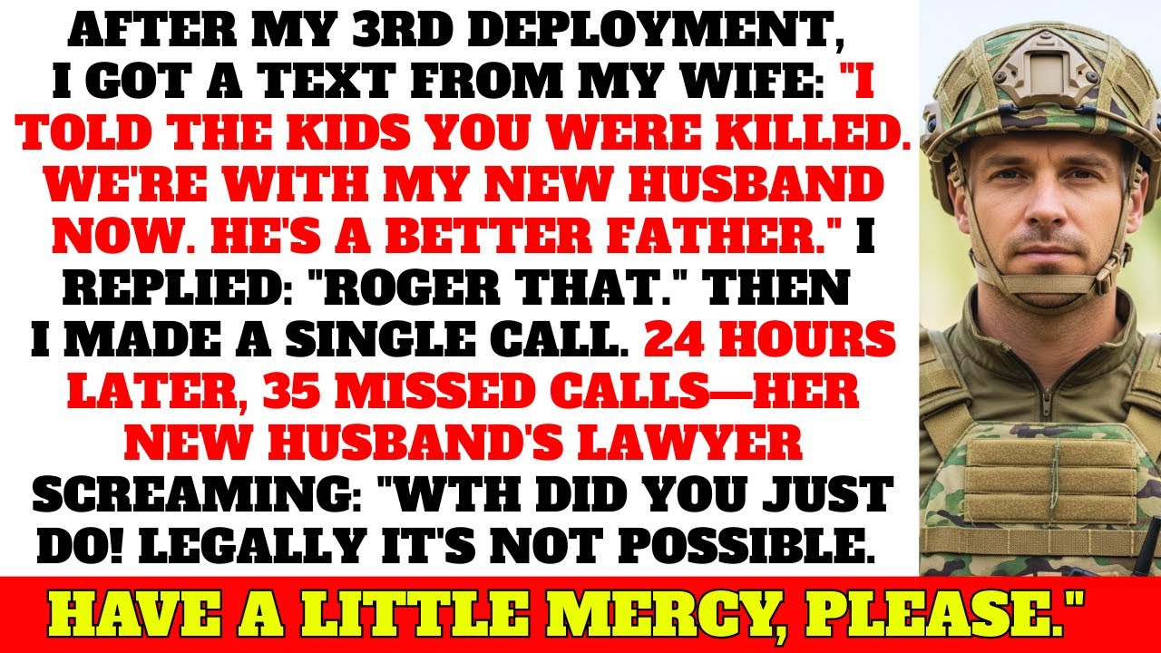 My Wife Married Another Man While I Was Deployed, Then Her New Husband's Lawyer Called...
