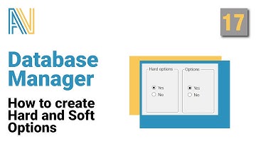 AVCAD Database Manager - How to create Hard and Soft Options