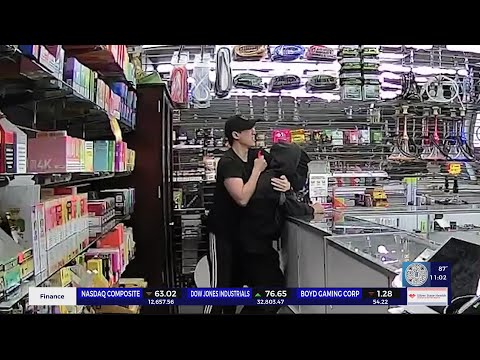 WATCH: Las Vegas shop owner stabs would-be thief multiple times