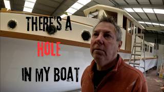 E105 There's a HOLE in my boat! Building Dragonfly Wooden Boat Building