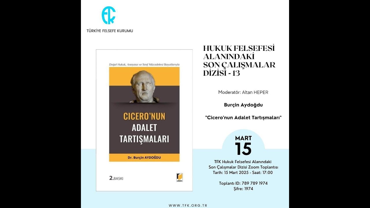 Hukuk Felsefesi Alanındaki Son Çalışmalar Dizisi 13: Burçin Aydoğdu