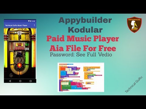 Dynamic Music Player Pro aia File Free download Edit appybuilde, koduler,Thankable