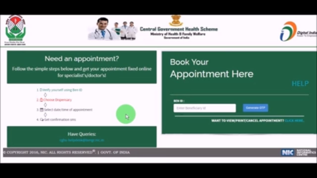 how-to-book-cghs-online-appointment-booking-cghs-beneficiaries