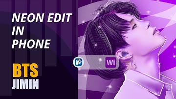 Jimin Neon Edit / How to make Neon Edit in Phone / BTS Jimin photo Edit /Ibis paint X tutorial / BTS