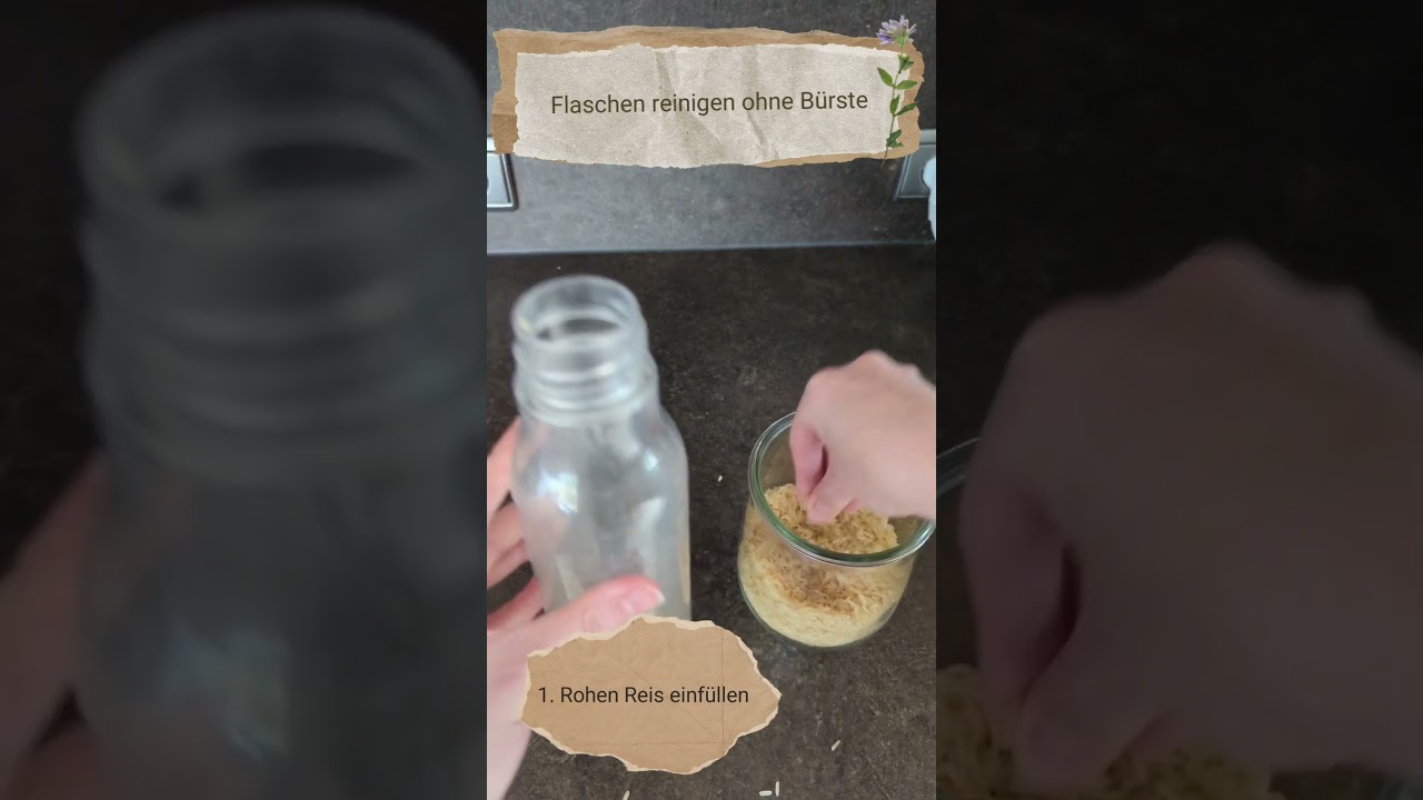 Wasserflaschen von innen reinigen ohne Bürste