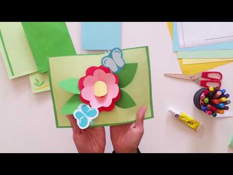 איך להכין כרטיס פופ אפ עם זר פרחים - מתאים ליצירה לטו בשבט