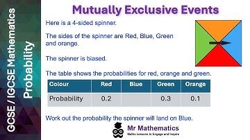 Probability of Mutually Exclusive Events | Mr Mathematics