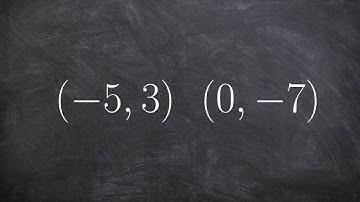 Find the equation of a line going through two points