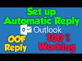 How to setup Out Of Office Replies on a Mailbox in Office 365