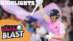 Middlesex v Surrey | Morgan And De Villiers Share Century | Vitality Blast 2019 - Highlights