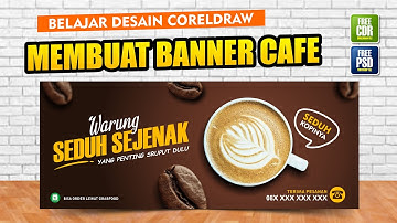 Belajar desain coreldraw cara membuat banner CAFE