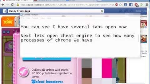 How to know google chrome tab for cheat engine