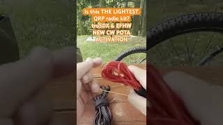 The Lightest #QRP #Radio kit | #CW #POTA activation with #truSDX &amp; #EFHW #antenna