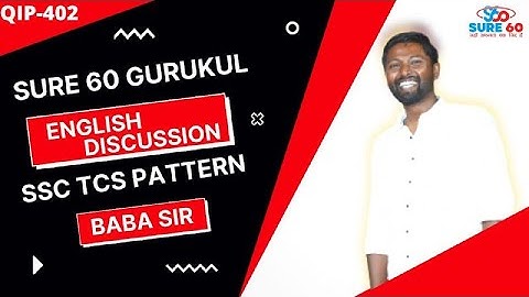 QIP 402  English discussion || Baba sir || SSC Previous Paper || TCS Pattern || Sure 60 Gurukul