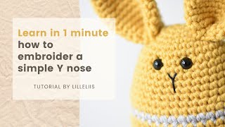 How to embroider a simple Y nose to amigurumi screenshot 5