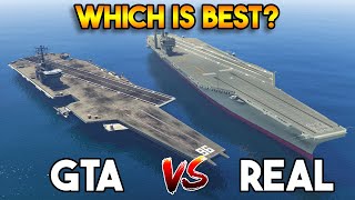 GTA 5 AIRCRAFT CARRIER VS REAL AIRCRAFT CARRIER (WHICH IS BEST?)