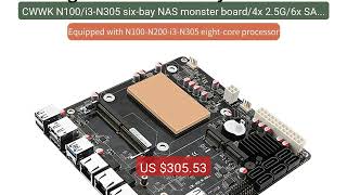 CWWK N100/i3-N305 six-bay NAS monster board/4x 2.5G/6x SATA3.0... — Best Buy 2026 | Great Quality!