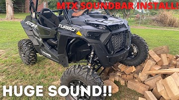 TURBO RZR GETS BIG SOUND WITH THE MTX MUDSYS31!! (INSTALL AND REVIEW)