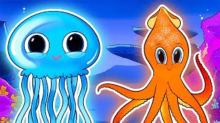 glow in the dark animals for toddlers fish and ocean animal sounds song kids learning videos