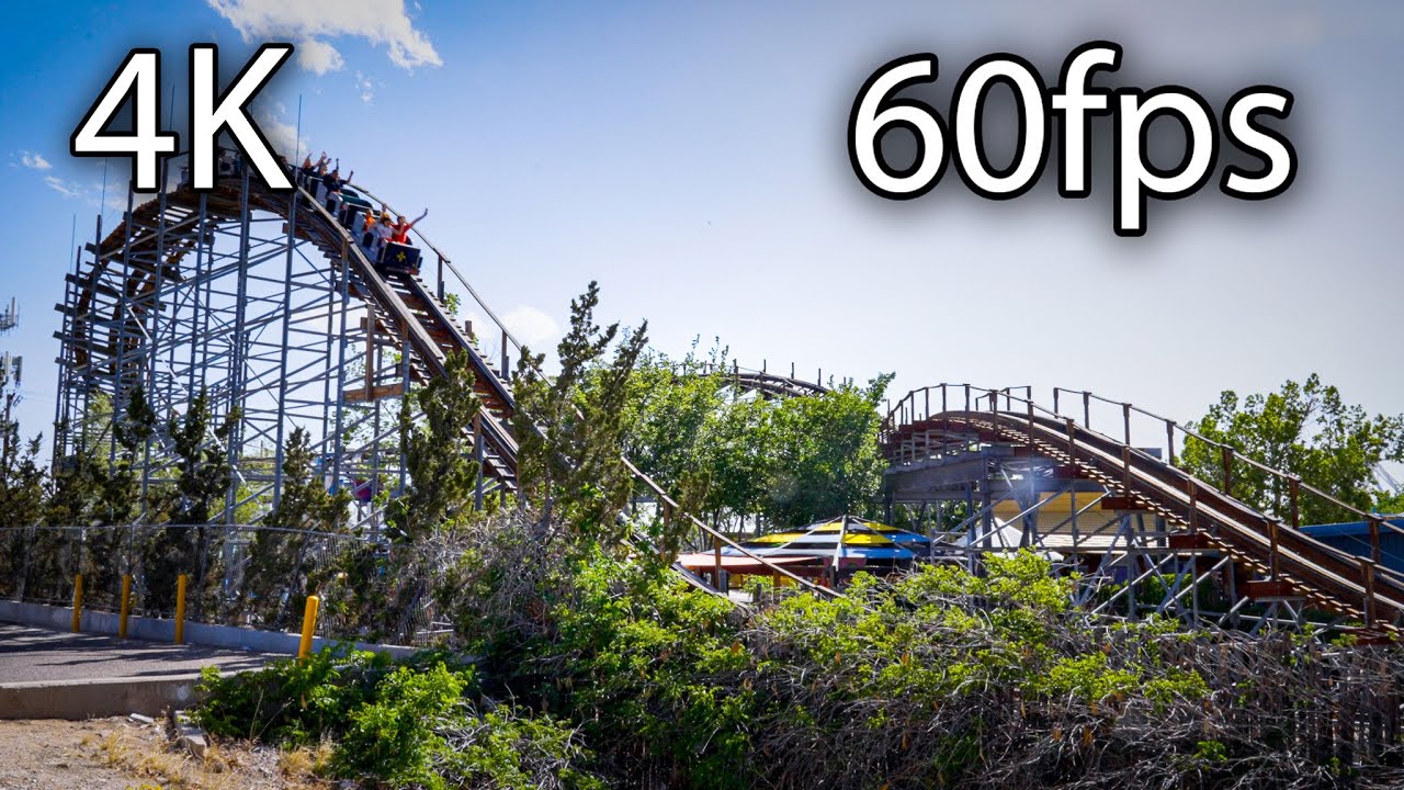 New Mexico Rattler off-ride 4K B-Roll @60fps Cliff's Amusement Park ...