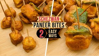 2 Paneer Tail Bites Schezwan Style Simple Quick Appetiser Party Snack