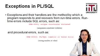 Lecture 6 Exceptions in PLSQL