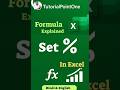🧩 Excel Shortcut Set % with Value Explained Clearly #excel #shorts #reels @TutorialPointOne