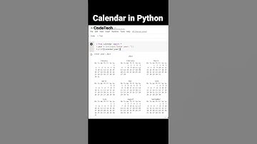 Create a calendar 🗓️ using Python 😍 ||Calendar in python || #shorts #python #viral
