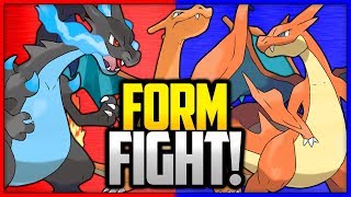 Charizard vs Mega Charizard X vs Mega Charizard Y | Pokémon Form Fight