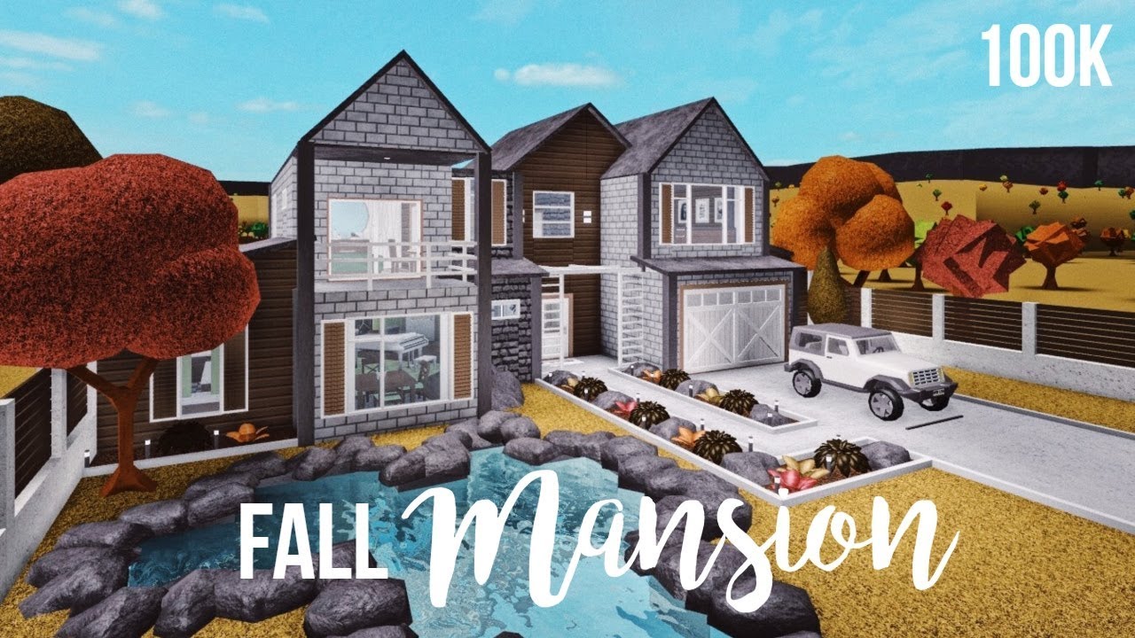 Bloxburg Fall Mansion 100k - 100k roblox family house