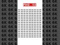 Let See How Genius You are - Find K6 #Shorts