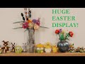 Lego Easter Display with Botanicals Bouquet, Roses, Tulips and Bonsai tree