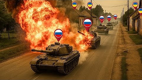 Oekraïense FPV-drones vallen Russisch konvooi aan in klein stadje – totale vernietiging vastgeleg...