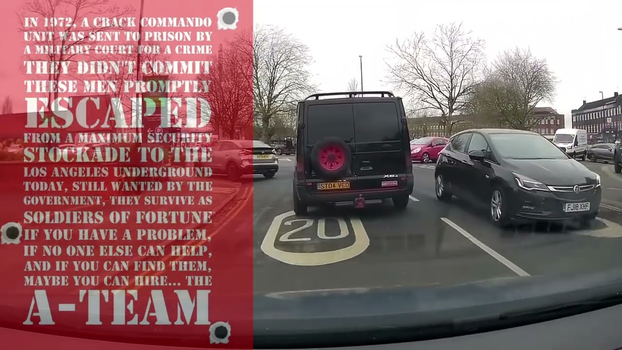 The A Team on a mission in jubilee crescent Coventry running a red light 