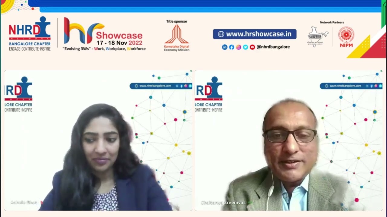 Welcoming to HR showcase 2022 by Mr. Chaitanya Sreenivas (President NHRD Bangalore Chapter) 17 Nov