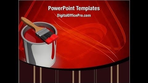 Red Paint PowerPoint Template Backgrounds - DigitalOfficePro #04010