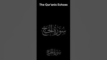 The Intonation of Surah Hajj in the voice of Hassan Saleh |  ترتيل لسورة / الحج بصوت حسن صالح