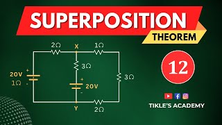 SUPERPOSITION THEOREM SOLVED PROBLEMS 12 IN ELECTRICAL ENGINEERING  @TIKLESACADEMY